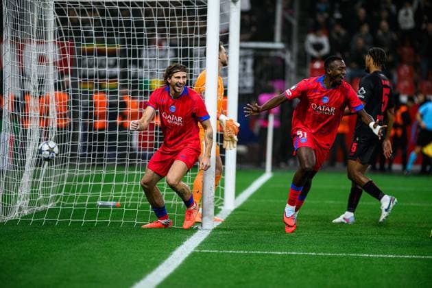 LEVERKUSEN, GERMANY - 21 OCTOBER, 2025: Illia Zabarnyi - UEFA Champions League, match Bayer Leverkusen vs Paris Saint Germain at BayArena.  Copyright: xx