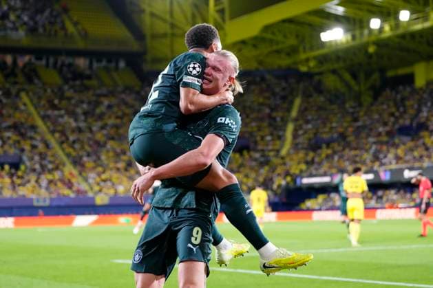 Villarreal CF v Manchester City - UEFA Champions League 2025 26 League Phase MD3 Erling Haaland centre-forward of Manchester City and Norway celebrates after scoring his sides first goal during the UEFA Champions League 2025 26 League Phase MD3 match between Villarreal CF and Manchester City at Estadio de la Ceramica on October 21, 2025 in Villarreal, Spain. Villarreal Castellon Spain  Copyright: xJosexBretonx originalFilename:bretonhernandez-villarre251021_npRZg.jpg