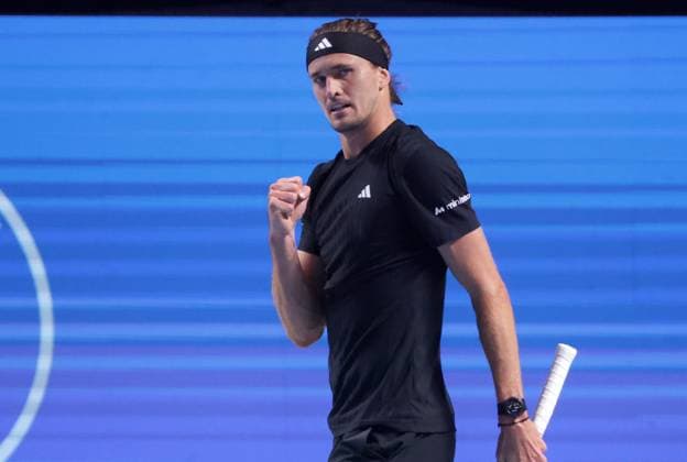 TENNIS - ATP, Tennis Herren Erste Bank Open VIENNA,AUSTRIA,21.OCT.25 - TENNIS - ATP World Tour, Erste Bank Open. Image shows the rejoicing of Alexander Zverev (GER).  GEPAxpictures xWalterxLuger