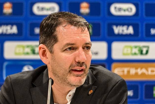 GER, EuroCup, ratiopharm Ulm vs Besiktas GAIN Istanbul 21.10.2025, ratiopharm arena, Neu-Ulm, GER, EuroCup, ratiopharm Ulm vs Besiktas GAIN Istanbul, im Bild Ty Harrelson (Ulm), Pressekonferenz nach Spielende