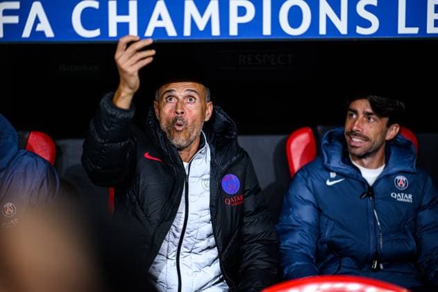 LEVERKUSEN, GERMANY - 21 OCTOBER, 2025: Luis Enrique - UEFA Champions League, match Bayer Leverkusen vs Paris Saint Germain at BayArena.  Copyright: xx