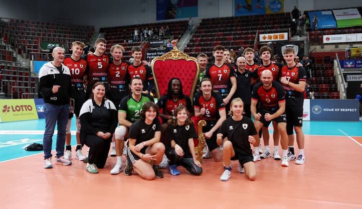 BAU 21.10.2025 Ludwigsburg Volleyball Barock Volleys MTV Ludwigsburg vs. SVG Lüneburg, Mannschaftsfoto Ludwigsburg