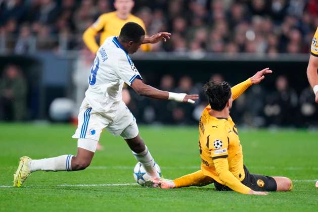 Champions League: FC Koebenhavn - Borussia Dortmund FC Koebenhavns Youssoufa Moukoko under Champions League-kampen mellem FC Koebenhavn og Borussia Dortmund i Parken i Koebenhavn tirsdag den 21. oktober 2025. , Copenhagen Denmark Copyright: LiselottexSabroex spdk20251021-222741-L