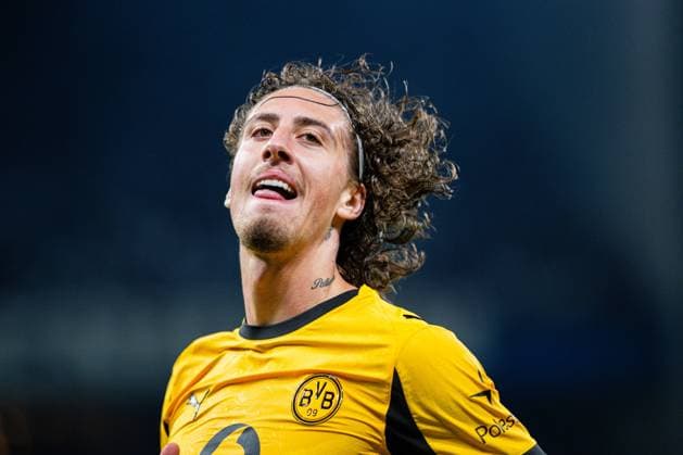 21.10.2025 - Fußball, 2025 2026, Champions League, 3. Spieltag, FC Kopenhagen - Borussia Dortmund: Fabio Silva (Dortmund) jubelt nach seinem Tor zum 1:4