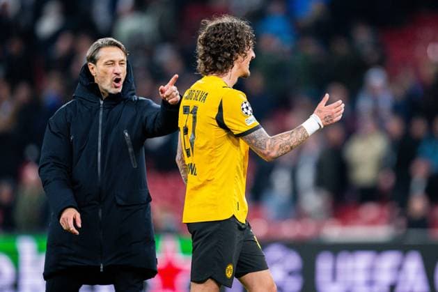 21.10.2025 - Fußball, 2025 2026, Champions League, 3. Spieltag, FC Kopenhagen - Borussia Dortmund: (L-R) Niko Kovac (Trainer - Dortmund), Fabio Silva (Dortmund)