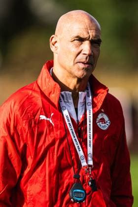 SOCCER - UEFA EL, RBS vs Ferencvaros SALZBURG,AUSTRIA,22.OCT.25 - SOCCER - UEFA Europa League, Red Bull Salzburg vs Ferencvaros Budapest, preview, training RBS. Image shows head coach Thomas Letsch (RBS).  GEPAxpictures xJulioxArellano