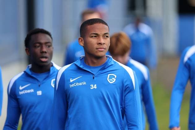 KRC Genk training- UEFA Europa League GENK, BELGIUM - OCTOBER 22 : r34Palacios Adrian defender of KRC Genk training KRC GENK before the UEFA Europa League 2025 26 League Phase game against Real Betis on October 22, 2025 in Genk, Belgium, 22 10 25 Eeklo Belgium  Copyright: xJeffreyxGaensx