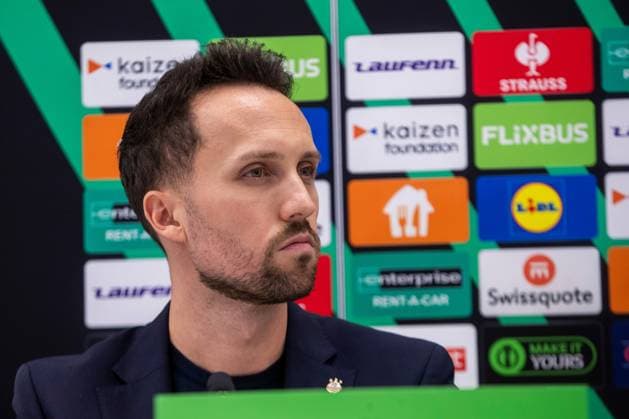 SOCCER - UEFA ECL, Rapid vs Fiorentina VIENNA,AUSTRIA,22.OCT.25 - SOCCER - UEFA Conference League, SK Rapid Wien vs ACF Fiorentina, preview, press conference, PK, Pressekonferenz Rapid. Image shows Mario Roemer (Rapid).  GEPAxpictures xPhilippxBrem