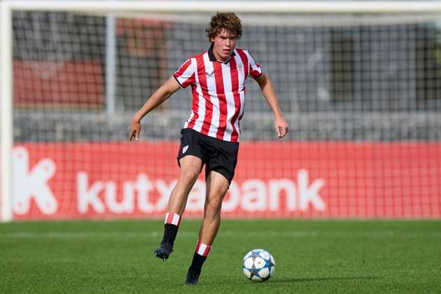 Athletic Club U-19 v Qarabag FK U-19 - UEFA Youth League 2025-26 League Phase MD3 Telmo Zarandona of Athletic Club U-19 in action during the UEFA Youth League 2025-26 League Phase MD3 match between Athletic Club U-19 and Qarabag FK U-19 at Lezama on October 22, 2025, in Bilbao, Spain. Bilbao Lezama Basque Country Spain RL_ATHvQFK_CL_000042 Copyright: xRicardoxLarreinax