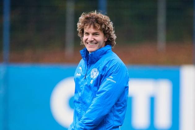 22.10.2025, Fußball, Herren, 2.BL, Saison 2025 2026, Training Holstein Kiel John Tolkin nach Verletzung zurück auf dem Platz Kiel, Projensdorf Projensdorf, Trainigsplatz Schleswig-Holstein Deutschland