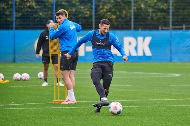 22.10.2025, Fußball, Herren, 2.BL, Saison 2025 2026, Training Holstein Kiel Kapitän Steven Skrzybski Kiel, Projensdorf Projensdorf, Trainigsplatz Schleswig-Holstein Deutschland
