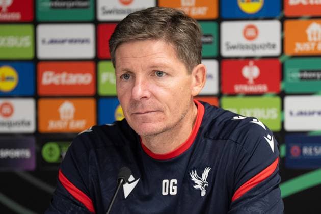 Crystal Palace 22 10 2025. Press and training Crystal Palace manager Oliver Glasner at the Crystal Palace press conference, PK, Pressekonferenz ahead of Crystal Palace v AEK Larnaca in the UEFA Conference League match at at Selhurst Park, London on 23rd October 2025. Editorial use only , Copyright: xStephenxFlynnx PSI-23085-0101