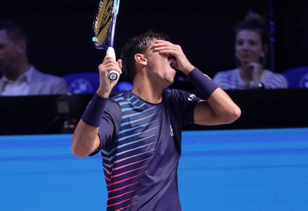 TENNIS - ATP, Tennis Herren Erste Bank Open VIENNA,AUSTRIA,22.OCT.25 - TENNIS - ATP World Tour, Erste Bank Open. Image shows the disappointment of Alexei Popyrin (AUS).  GEPAxpictures xWalterxLuger