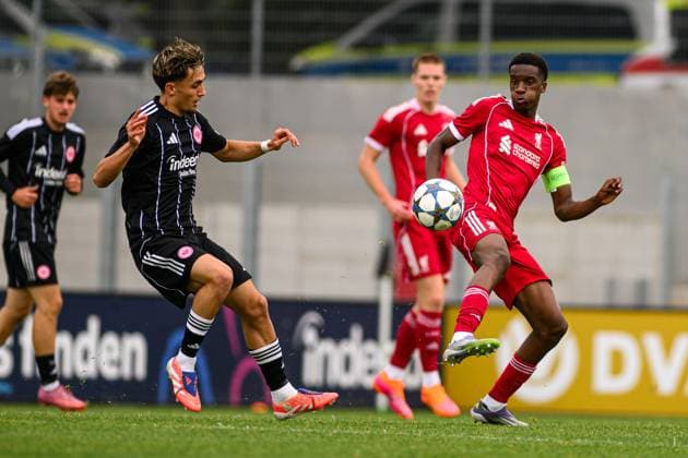 FRANKFURT, GERMANY - 22 OCTOBER, 2025: - UEFA Youth Champions League, match SG Eintracht Frankfurt vs Liverpool FC at Deutsche Bank Park.  Copyright: xx