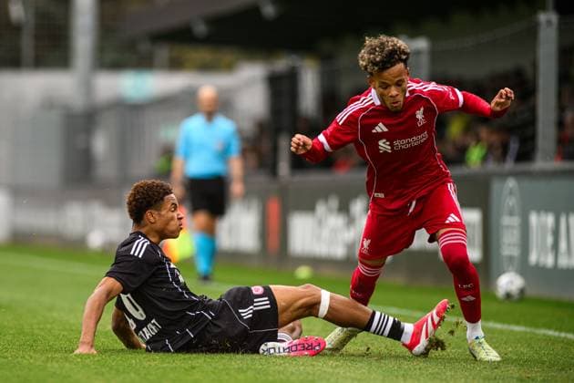 FRANKFURT, GERMANY - 22 OCTOBER, 2025: - UEFA Youth Champions League, match SG Eintracht Frankfurt vs Liverpool FC at Deutsche Bank Park.  Copyright: xx