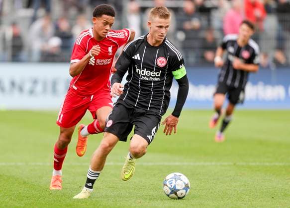 Fussball - UEFA Youth League - Eintracht Frankfurt - Liverpool FC - 07.09.25, Noah Fenyö (Frankfurt) -