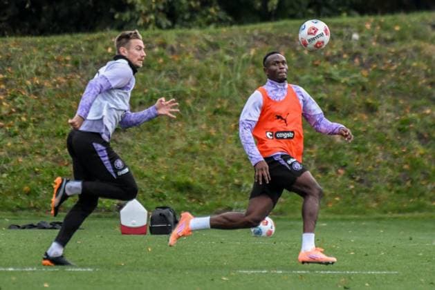 Hauke Wahl Abdoulie Ceesay ( Pauli ) Deutschland , Hamburg , Trainingsgelände an der Kollaustrasse , Fussball , 1. Bundesliga , Training des FC St Pauli