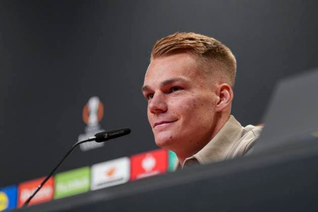 Philipp Lienhart (SC Freiburg, 03) , Pressekonferenz des SC Freiburg vor dem dritten Europa League Spiel in der Ligaphase, Pressegespräch, Deutschland, Fussball, UEFA Europa League, 3.Spieltag, 2025 2026, SC Freiburg vs. FC Utrecht, 22.10.2025, Pressekonferenz des SC Freiburg vor dem dritten Europa League Spiel in der Ligaphase, Pressegespräch, Europa-Park Stadion, Freiburg, Deutschland Freiburg Europa-Park Stadion Baden-Württemberg Deutschland Copyright: xArnexAmbergx