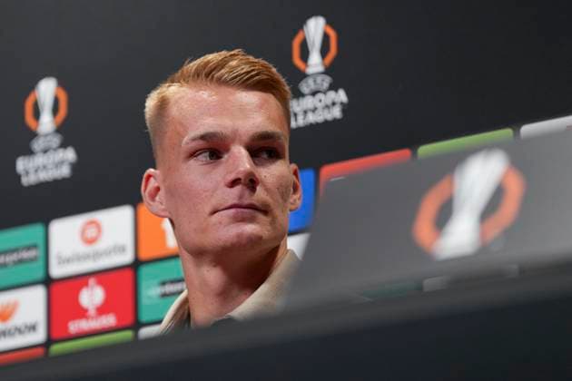 Philipp Lienhart (SC Freiburg, 03) , Pressekonferenz des SC Freiburg vor dem dritten Europa League Spiel in der Ligaphase, Pressegespräch, Deutschland, Fussball, UEFA Europa League, 3.Spieltag, 2025 2026, SC Freiburg vs. FC Utrecht, 22.10.2025, Pressekonferenz des SC Freiburg vor dem dritten Europa League Spiel in der Ligaphase, Pressegespräch, Europa-Park Stadion, Freiburg, Deutschland Freiburg Europa-Park Stadion Baden-Württemberg Deutschland Copyright: xArnexAmbergx
