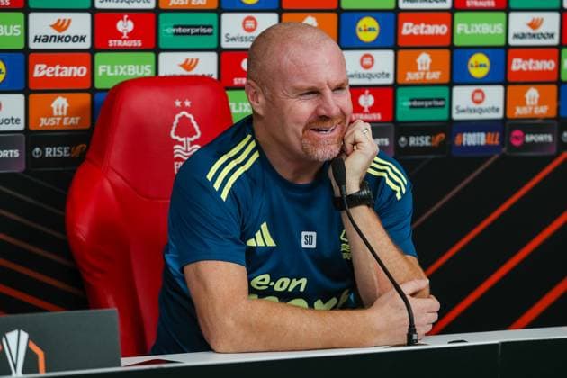 Nottingham Forest New Manager Nottingham Forest Manager Sean Dyche press conference, PK, Pressekonferenz ahead of the Nottingham Forest v FC Porto UEFA Europa League Round 1 match at the City Ground, West Bridgford, England on 22 October 2025 Credit: Lee Keuneke Every Second Media Editorial use only. All images are copyright Every Second Media Limited. No images may be reproduced without prior permission. All rights reserved. Premier League and Football League images are subject to licensing agreements with Football DataCo Limited. see https: www.football-dataco.com Copyright: xIMAGO EveryxSecondxMediax ESM-1632-0013 LeexKeunekex xEveryxSecondxMediax