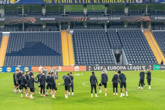 Istanbul , Euro League Fenerbahce vs. VfB Stuttgart , PK Pressekonferenz und Training , Training Übersicht
