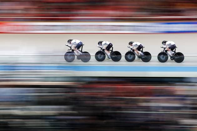 2025 Tissot UCI Track World Championships Picture by Alex Whitehead SWpix.com - 22 10 2025 - Cycling - 2025 Tissot UCI Track World Championships - Velodromo PenalolÃ n, Santiago, Chile - Women s Team Pursuit - Qualifying - Messane Brautigam (Germany), Franziska Brausse (Germany), Lisa Klein (Germany), Mieke Kroger (Germany) Copyright: x xSWpix.comx(t axPhotographyxHubxLtd)xAlexxWhitehead SWpix.comx SWP-3030-10408