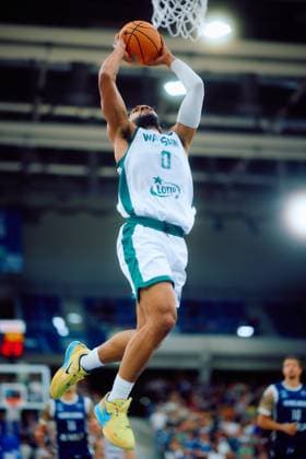 Spielszene mit Jayvon Graves (0; Legia Warszawa) Basketball Champions League: MLP Academics Heidelberg – Legia Warszawa, 22.10.2025 at SNP-Dome, Heidelberg... Basketball Champions League: MLP Academics Heidelberg – Legia Warszawa, 22.10.2025 at SNP-Dome, Heidelberg. Spielszene mit Jayvon Graves (0; Legia Warszawa) Copyright: xSpeedshotx