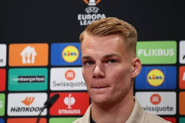 Freiburg, Deutschland 22. Oktober 2025: Pressekonferenz vor Fussball-Europa-League gegen FC Utrecht - 22.10.2025 Im Bild: Philipp Lienhart (SC Freiburg) bei der Pressekonferenz vor dem Spiel der Fussball-Europa-League Europapark-Stadion Baden Württemberg Copyright: xFotostandx xHettichx