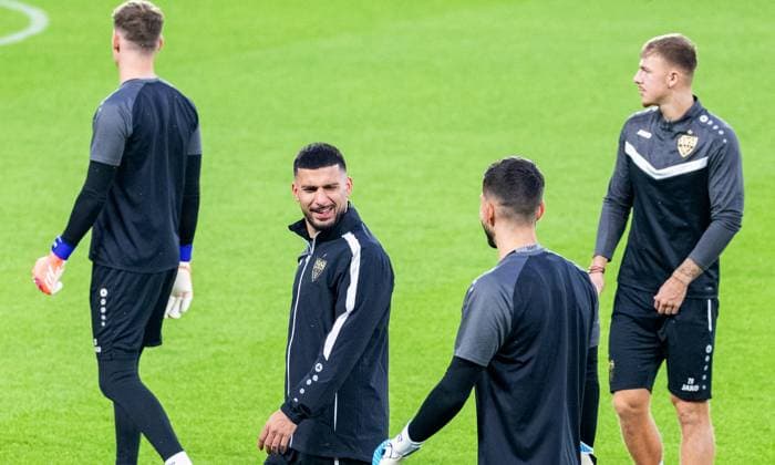 Istanbul , Euro League Fenerbahce vs. VfB Stuttgart , PK Pressekonferenz und Training , Deniz Undav