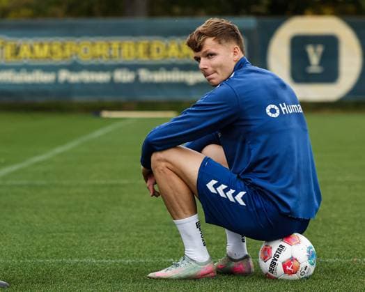 Philipp Hercher (1. FC Magdeburg,27) - 2. Fußball Bundesliga Saison 2025-2026 Training 1. FC Magdeburg an der Avnet Arena in Magdeburg - Fußball,Mann,Männer,Deutschland,22.10.2025