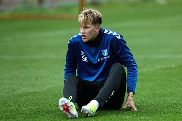Luka Hyryläinen (1. FC Magdeburg,38) - 2. Fußball Bundesliga Saison 2025-2026 Training 1. FC Magdeburg an der Avnet Arena in Magdeburg - Fußball,Mann,Männer,Deutschland,22.10.2025