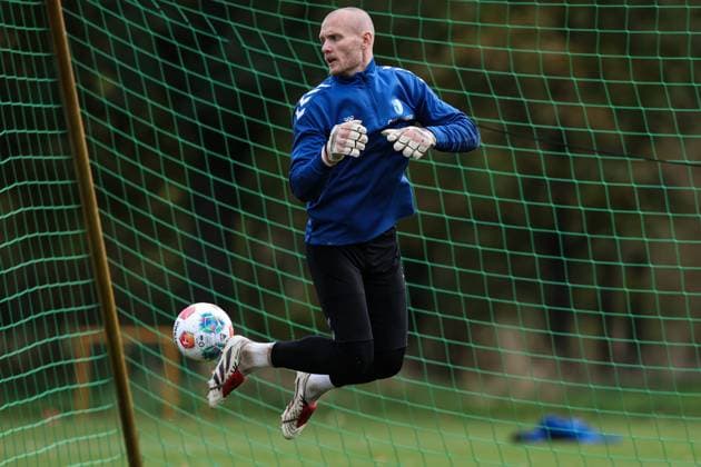 Torwart Dominik Reimann (1. FC Magdeburg,1) - 2. Fußball Bundesliga Saison 2025-2026 Training 1. FC Magdeburg an der Avnet Arena in Magdeburg - Fußball,Mann,Männer,Deutschland,22.10.2025
