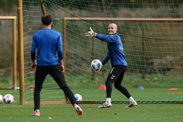 Torwart Dominik Reimann (1. FC Magdeburg,1) - 2. Fußball Bundesliga Saison 2025-2026 Training 1. FC Magdeburg an der Avnet Arena in Magdeburg - Fußball,Mann,Männer,Deutschland,22.10.2025