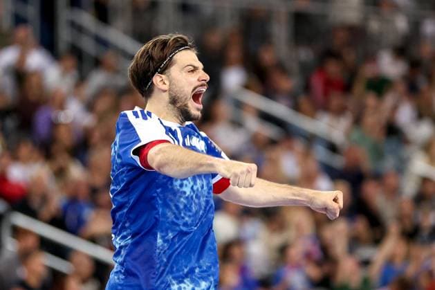 HC Zagreb v OTP Bank Pick Szeged: EHF Champions League Filip Glavas of HC Zagreb celebrate during the Men s EHF Champions League group B match between HC Zagreb and OTP Bank Pick Szeged at Arena Zagreb on October 22, 2025. in Zagreb, Croatia.  IgorxKralj PIXSELL