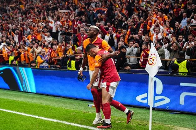 Galatasaray v Bodo Glimt - UEFA Champions League ISTANBUL, TURKIYE - OCTOBER 22: Victor Osimhen (45) of Galatasaray celebrates after scoring a goal during the UEFA Champions League third-week football match between Galatasaray and Bodo Glimt at RAMS Park in Istanbul, Turkiye on October 22, 2025. Bunyamin Celik Anadolu Istanbul Turkey. Editorial use only. Please get in touch for any other usage.  Copyright: x2025xAnadoluxBunyaminxCelikx