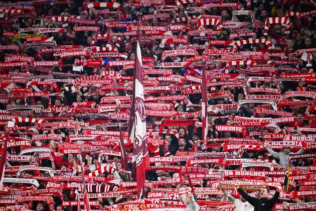 Bayern Munchen v Club Brugge - UEFA Champions League MUNICH, GERMANY - OCTOBER 22 : Supporters of Bayern Munchen display their colours during the UEFA Champions League 2025 26 League Phase MD3 match between Bayern Munchen and Club Brugge on October 22, 2025 in Munich, Germany, 22 10 2025 Munich Germany  Copyright: xTomasxSiskx