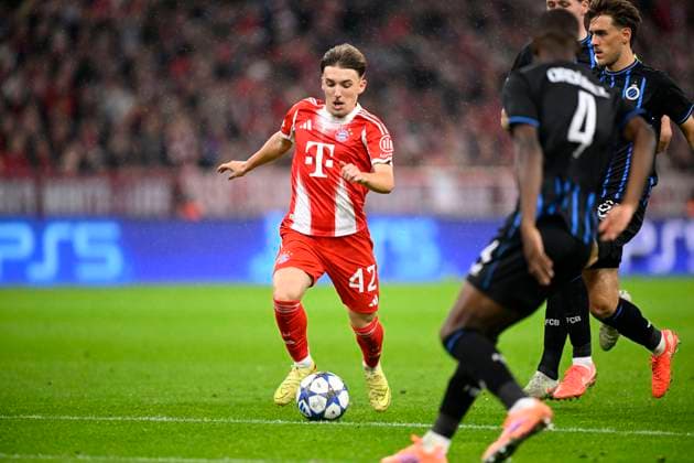 Bayern Munchen v Club Brugge - UEFA Champions League MUNICH, GERMANY - OCTOBER 22 : Karl Lennart midfielder of Bayern Munchen in action during the UEFA Champions League 2025 26 League Phase MD3 match between Bayern Munchen and Club Brugge on October 22, 2025 in Munich, Germany, 22 10 2025 Munich Germany  Copyright: xTomasxSiskx