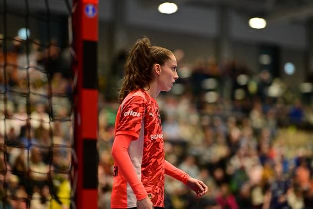 Handball I Frauen I Saison 2025-2026 I 1. HBF I 6. Spieltag I Buxtehuder SV - Borussia Dortmund I 22.10.2025 Sarah Wachter (12, Borussia Dortmund) Buxtehude Halle Nord Niedersachsen Deutschland Copyright: xLobeca FelixxSchlikisx