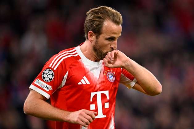 Bayern Munchen v Club Brugge - UEFA Champions League MUNICH, GERMANY - OCTOBER 22 : Kane Harry forward of Bayern Munchen celebrates after scoring during the UEFA Champions League 2025 26 League Phase MD3 match between Bayern Munchen and Club Brugge on October 22, 2025 in Munich, Germany, 22 10 2025 Munich Germany  Copyright: xTomasxSiskx