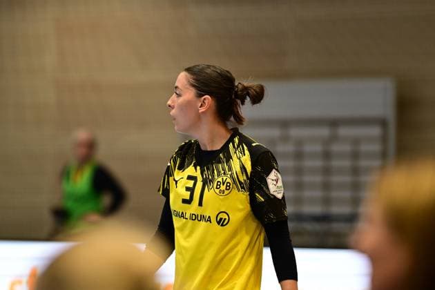 Handball I Frauen I Saison 2025-2026 I 1. HBF I 6. Spieltag I Buxtehuder SV - Borussia Dortmund I 22.10.2025 Kelly Vollebregt (31, Borussia Dortmund) Buxtehude Halle Nord Niedersachsen Deutschland Copyright: xLobeca FelixxSchlikisx