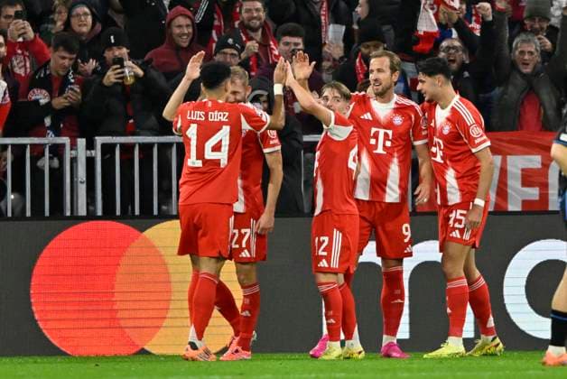 TOR zum 2:0 Harry Kane FC Bayern Muenchen FCB (09) Torjubel Konrad Laimer FC Bayern Muenchen FCB (27) Aleksandar Pavlovic FC Bayern Muenchen FCB (45) Luis Diaz FC Bayern Muenchen FCB (14) Aleksandar Pavlovic FC Bayern Muenchen FCB (45) FC Bayern Muenchen FCB vs Club Brugge FC Bruegge Spieltag 03 22.10.2025 DFL REGULATIONS PROHIBIT ANY USE OF PHOTOGRAPHS AS IMAGE SEQUENCES AND OR QUASI-VIDEO FC Bayern Muenchen FCB vs Club Brugge FC Bruegge