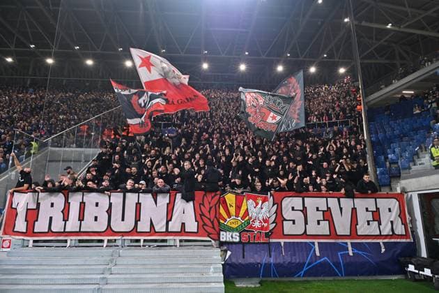 October 22, 2025, Bergamo, Lombardia: Slavia Praha s supporters during the UEFA Champions League soccer match between Atalanta BC and SK Slavia Praha at the Bergamo Stadium in Bergamo, Italy, 22 October 2025..ANSA MICHELE MARAVIGLIA. Soccer: Champions League; Atalanta-Slavia Praha  - ZUMAa110 20251022_zaf_a110_103 Copyright: xMichelexMaravigliax