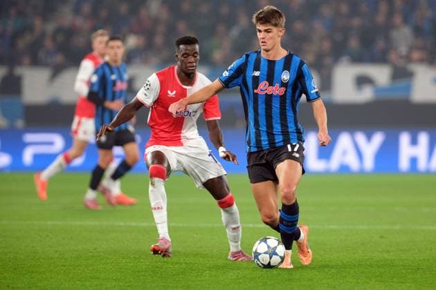 Foto IPP Roberto Tommasini Bergamo 22 10 2025 Calcio Champions League 2025 2026 Atalanta-Slavia Praga nella foto Charles De Ketelaere of Atalanta Italy Photo Press World Copyright Bergamo italy Italy ITALY  Copyright: xR4924_italyphotopressx