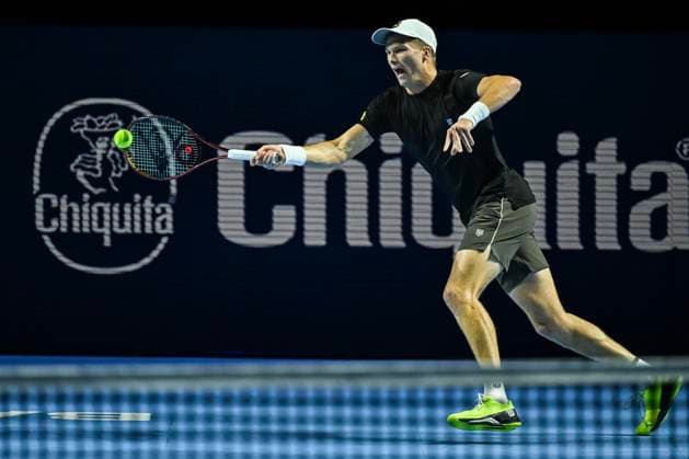 22nd October 2025; St. Jakobshalle, Basel, Switzerland; 2025 ATP, Tennis Herren Swiss Indoor Tennis Day 4; Jenson Brooksby (USA) in action during the match against Alejandro Davidovich Fokina (ESP) in the second round  DavidxEmm