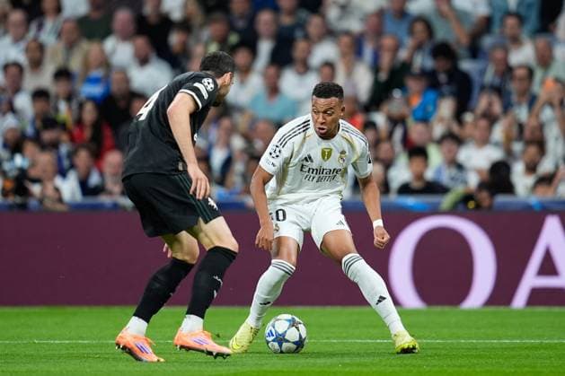 October 22, 2025, Madrid, Madrid, Spain: Kylian Mbappe of Real Madrid CF in action during the UEFA Champions League 2025 26 League Phase MD3 match between Real Madrid C.F. and Juventus FC at Estadio Santiago Bernabeu on October 22, 2025 in Madrid, Spain. Madrid Spain - ZUMAa181 20251022_zaa_a181_160 Copyright: xDennisxAgyemanx