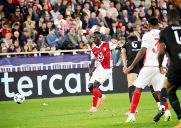 Monaco Tottenham Ligue des champions de Football PHOTOPQR NICE MATIN Dylan Meiffret ; Monaco ; 22 10 2025 ; Match de 3e journee de ligue des champions de football, l AS Monaco rencontre Tottenham a domicile au stade Louis II. football match between AS Monaco and Tottenham Hotspur FC in Monaco on October 22, 2025.