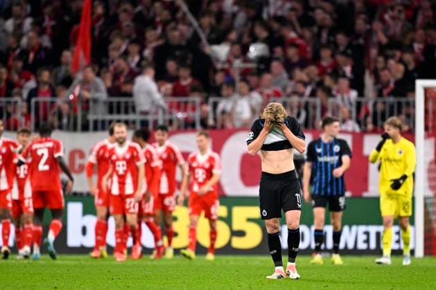 Bayern Munchen v Club Brugge - UEFA Champions League MUNICH, GERMANY - OCTOBER 22 : Sandra Cisse midfielder of Club Brugge looks dejected after Bayern Munchen scored the 4-0 goal during the UEFA Champions League 2025 26 League Phase MD3 match between Bayern Munchen and Club Brugge on October 22, 2025 in Munich, Germany, 22 10 2025 Munich Germany  Copyright: xTomasxSiskx