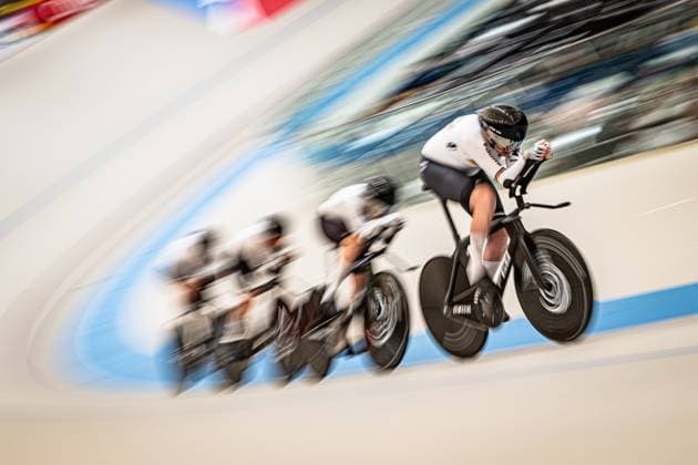 BRÄUTIGAM Messane, BRAUßE Franziska, KLEIN Lisa, KRÖGER Mieke: UCI Track cycling, Rad, Radsport, Bahnrad, Bahn World Championships 2025 BRÄUTIGAM Messane - BRAUßE Franziska - KLEIN Lisa - KRÖGER Mieke ( GER ) Germany Querformat - quer - horizontal - Landscape - Event Veranstaltung: UCI Track Cycling World Championships 2025 - Category Kategorie: Cycling - Track Cycling World Championships - Elite Women - Location Ort: South America Chile - Santiago de Chile - Velodromo Parque Penalolen Instituto - Discipline: Team Pursuit - Distance: 4000 m - Date Datum: 22.10.2025 Wednesday Day 1 -