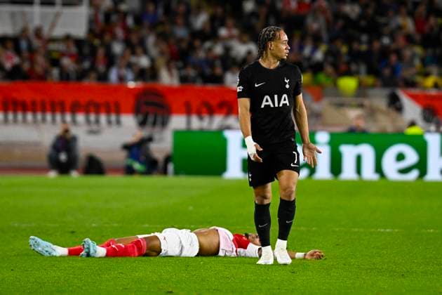 FOOTBALL : AS Monaco VS Tottenham Hotspur FC - UEFA Champions League - 22 10 2025 Xavi Simons (TOT) - Champions League match between AS Monaco and Tottenham Hotspur FC on October 22, 2025 at the Louis II Stadium in Monaco. MonacoMonaco  Copyright: xWilliamxCannarellax