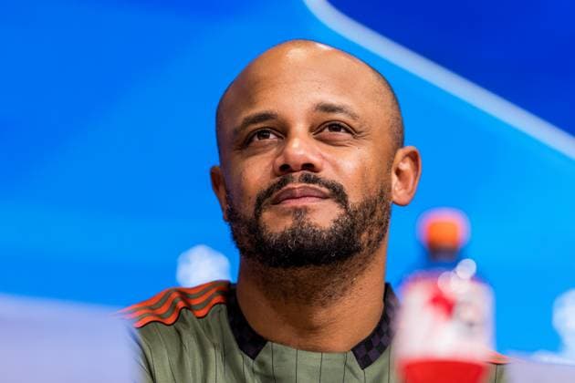 UEFA Champions League: FC Bayern Munich vs. Club Brugge KV, 22.10.2025 MUNICH, GERMANY - OCTOBER 22: Vincent Kompany (Head Coach FC Bayern Munich) during postgame press conference, PK, Pressekonferenz of the UEFA Champions League match between FC Bayern Munich vs. Club Brugge KV at Allianz Arena on matchday 3 of the UEFA Champions League Season 2025 26 on October 22, 2025 in Munich, Germany. Copyright: xBEAUTIFULxSPORTS Wunderlx